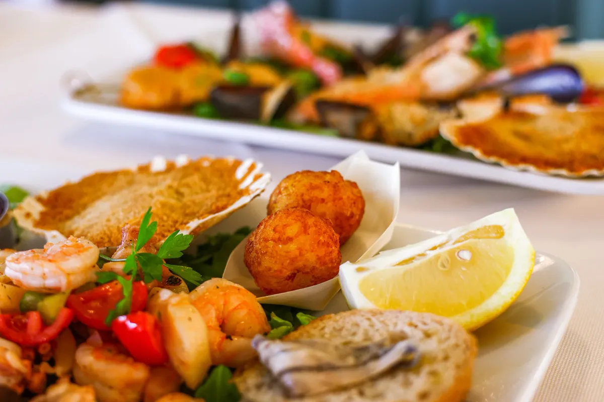 Antipasto di mare del Lido dei Platani